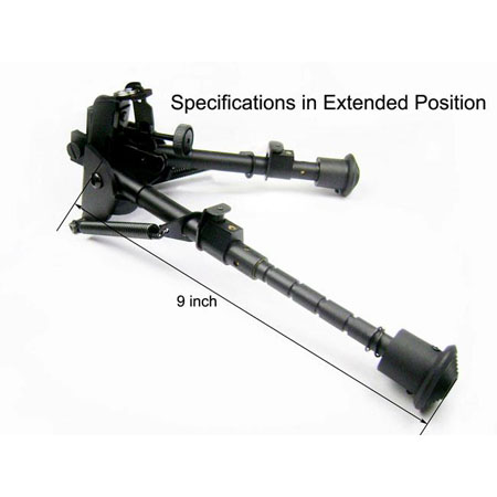 Tactical Bipod 6"-9" rifle T-POD Bipod Foregrip 5 level legs